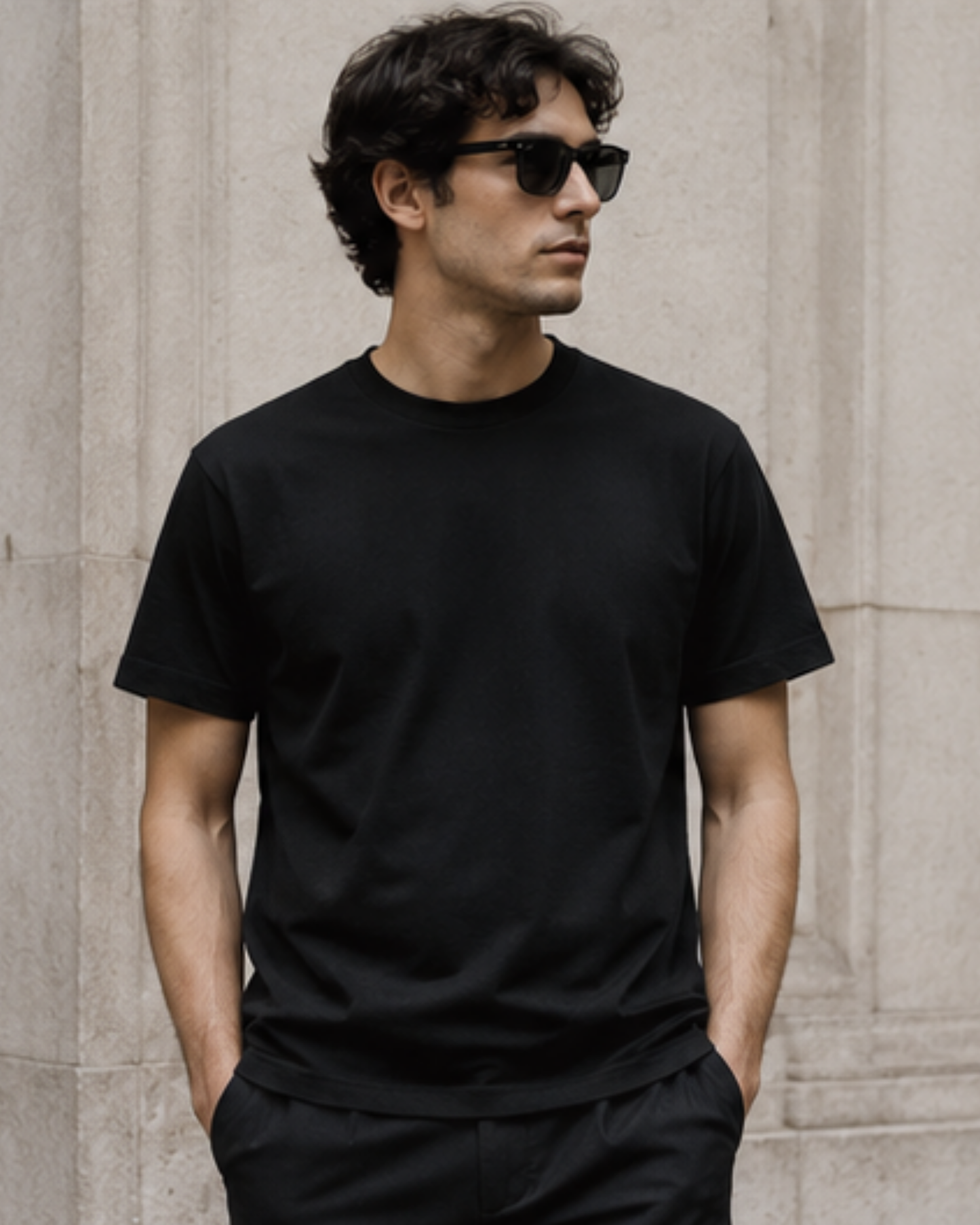 T-shirt Uomo Bianca "Il Dandy Metropolitano" con Grafica Barcode Nera