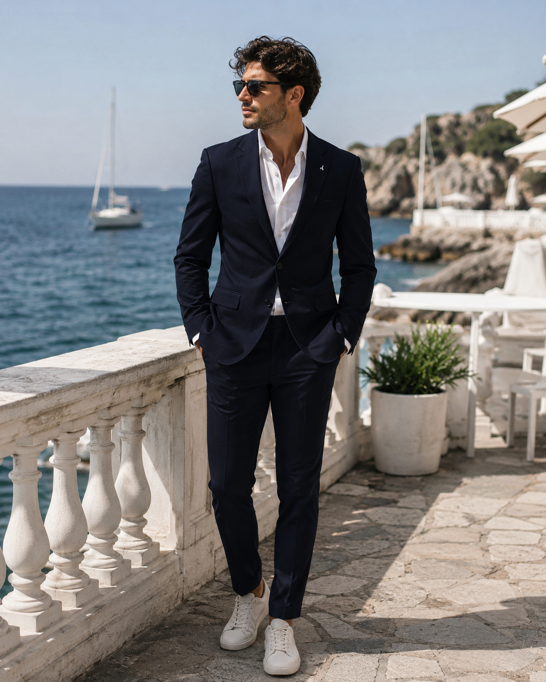 Abito Uomo Blu Diplomatico Monopetto – Sartoria Italiana