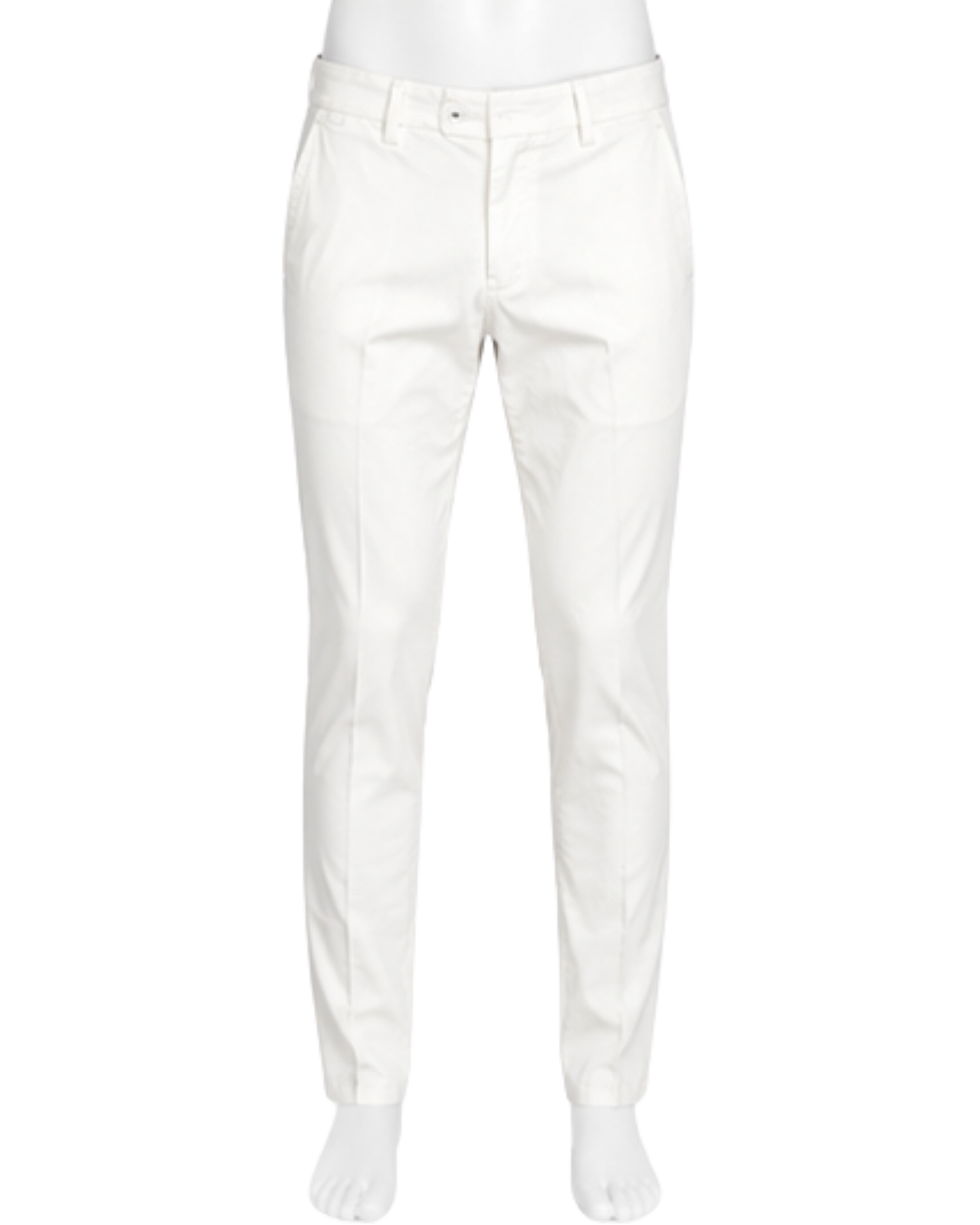 Pantalone Uomo in Cotone Rasato Bianco - Sartoriale Elegante