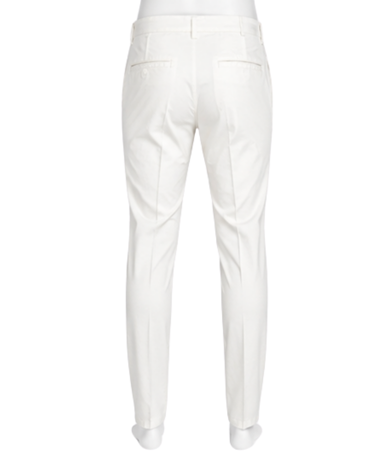 Pantalone Uomo in Cotone Rasato Bianco - Sartoriale Elegante