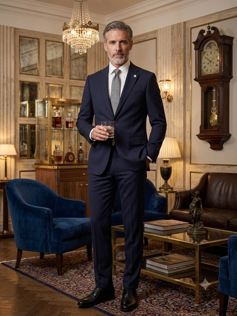 Abito Sartoriale Uomo Blu Notte – Il Classico Senza Tempo