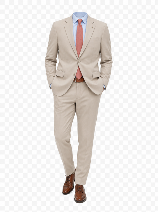 Abito Uomo Beige Monopetto – Eleganza Contemporanea Regular-Slim
