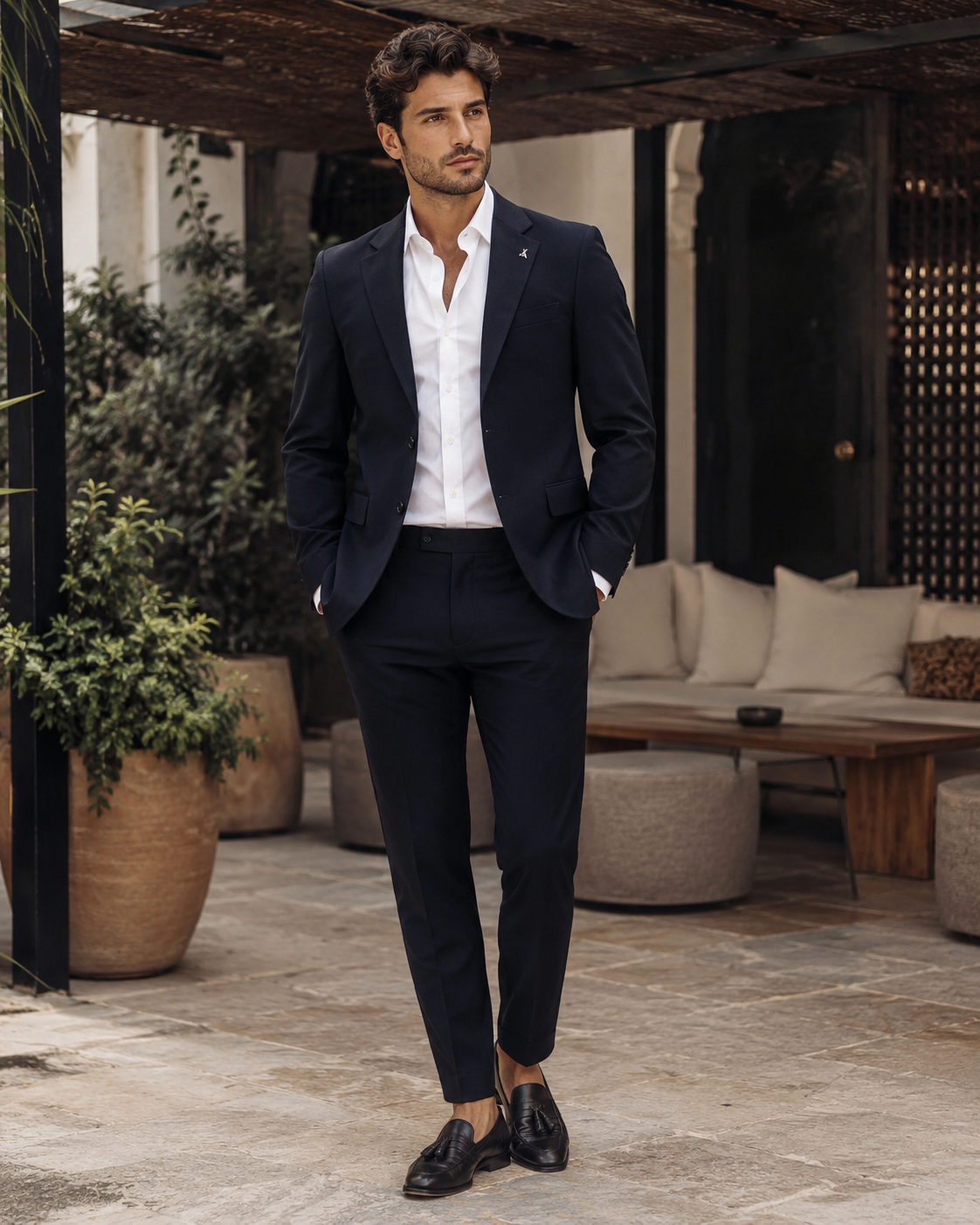 Abito Uomo Blu Diplomatico Monopetto – Sartoria Italiana